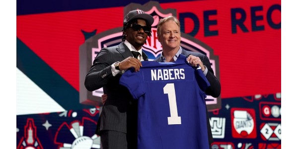 New York Giants draft wide receiver Malik Nabers med sjätte totalval New York Giants draft wide receiver Malik Nabers med sjätte totalval